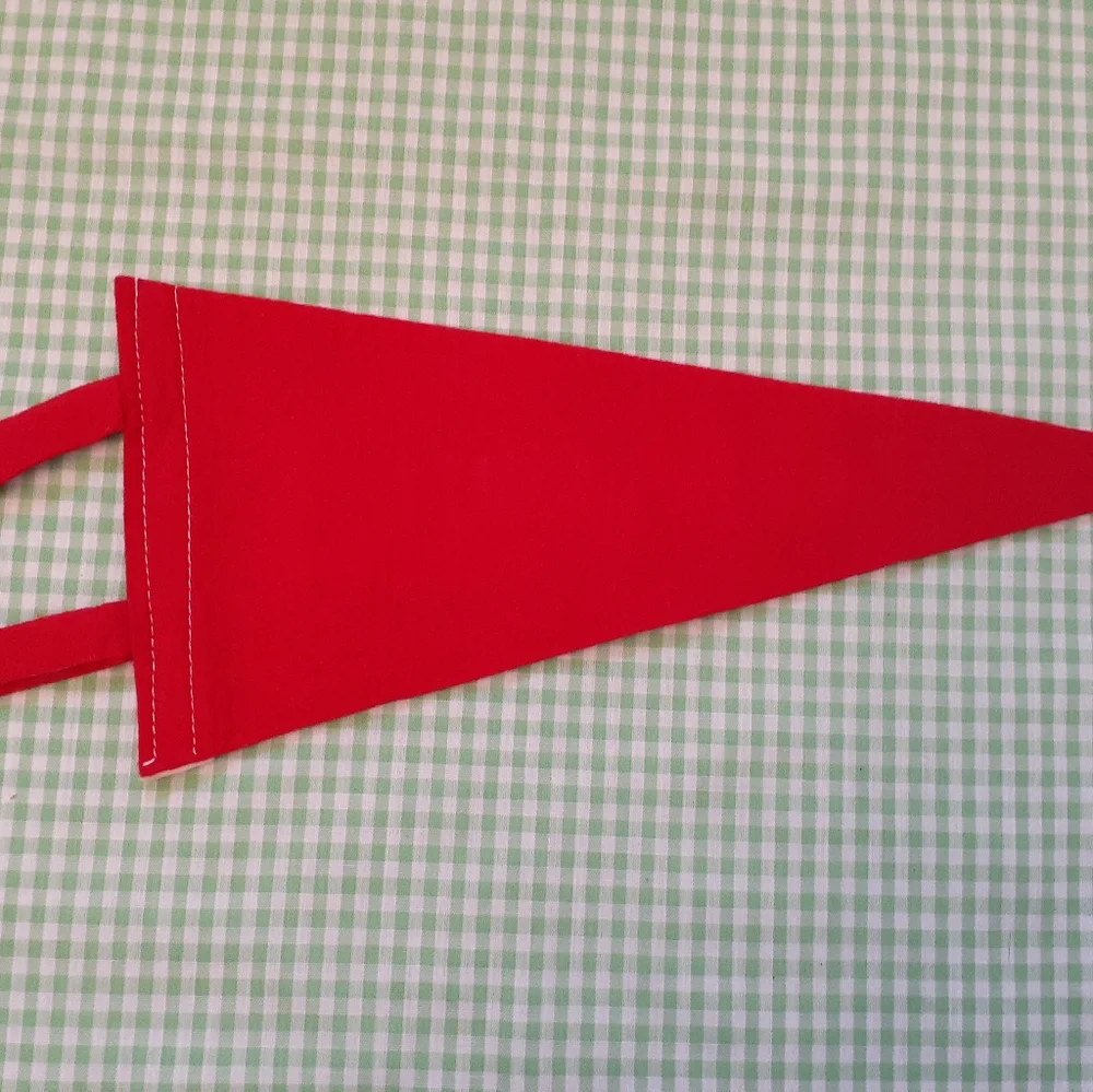 Vintage Red Felt Pennant First Ward Souvenir Wall Decor or Collectible